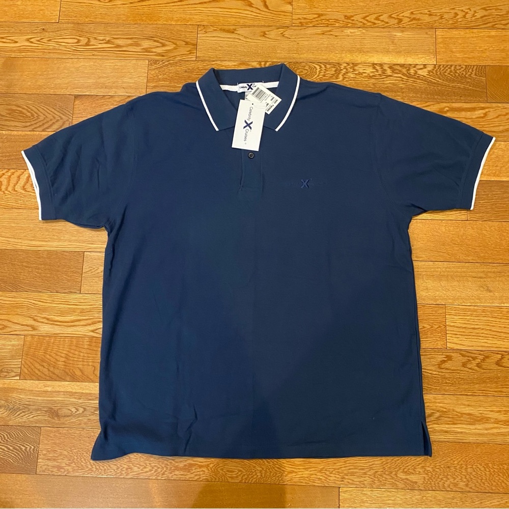 Celebrity X Cruises Polo Mens Shirt Short Sleeve NWT Navy Blue Casual XL